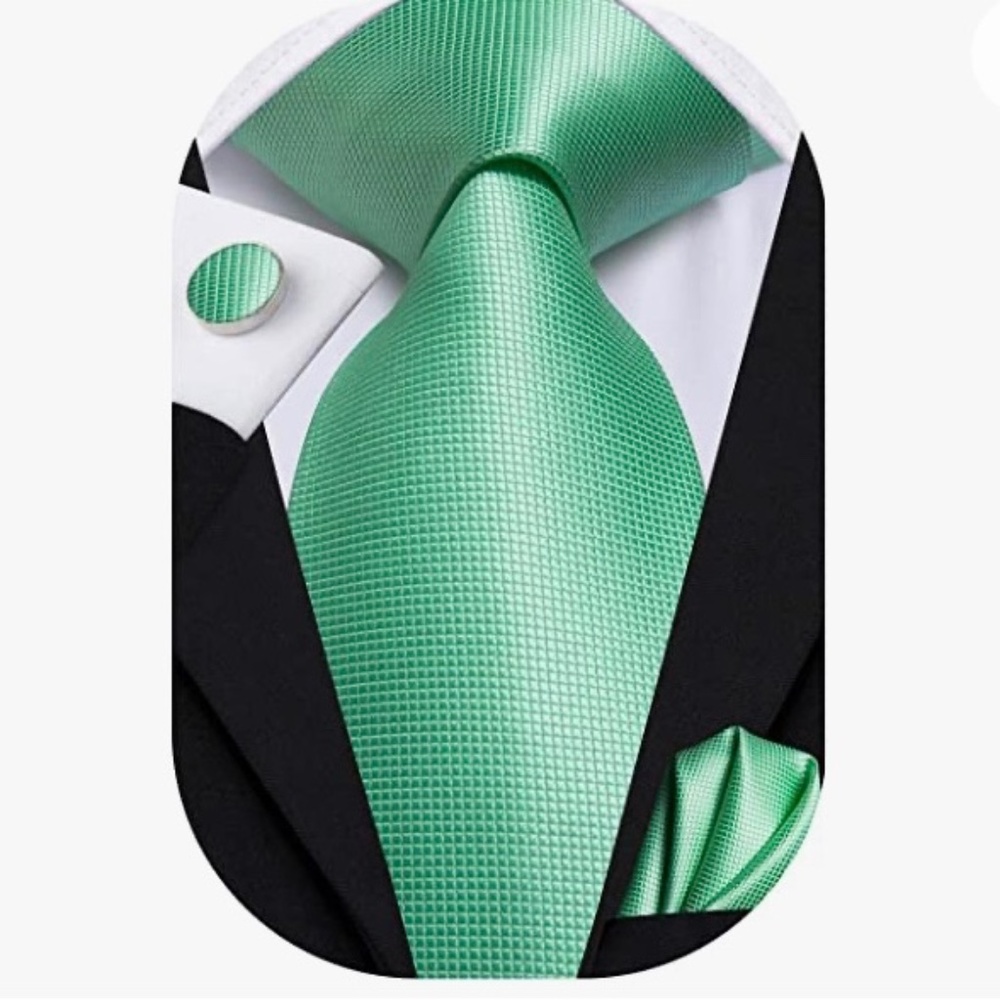 Mint green men’s necktie set